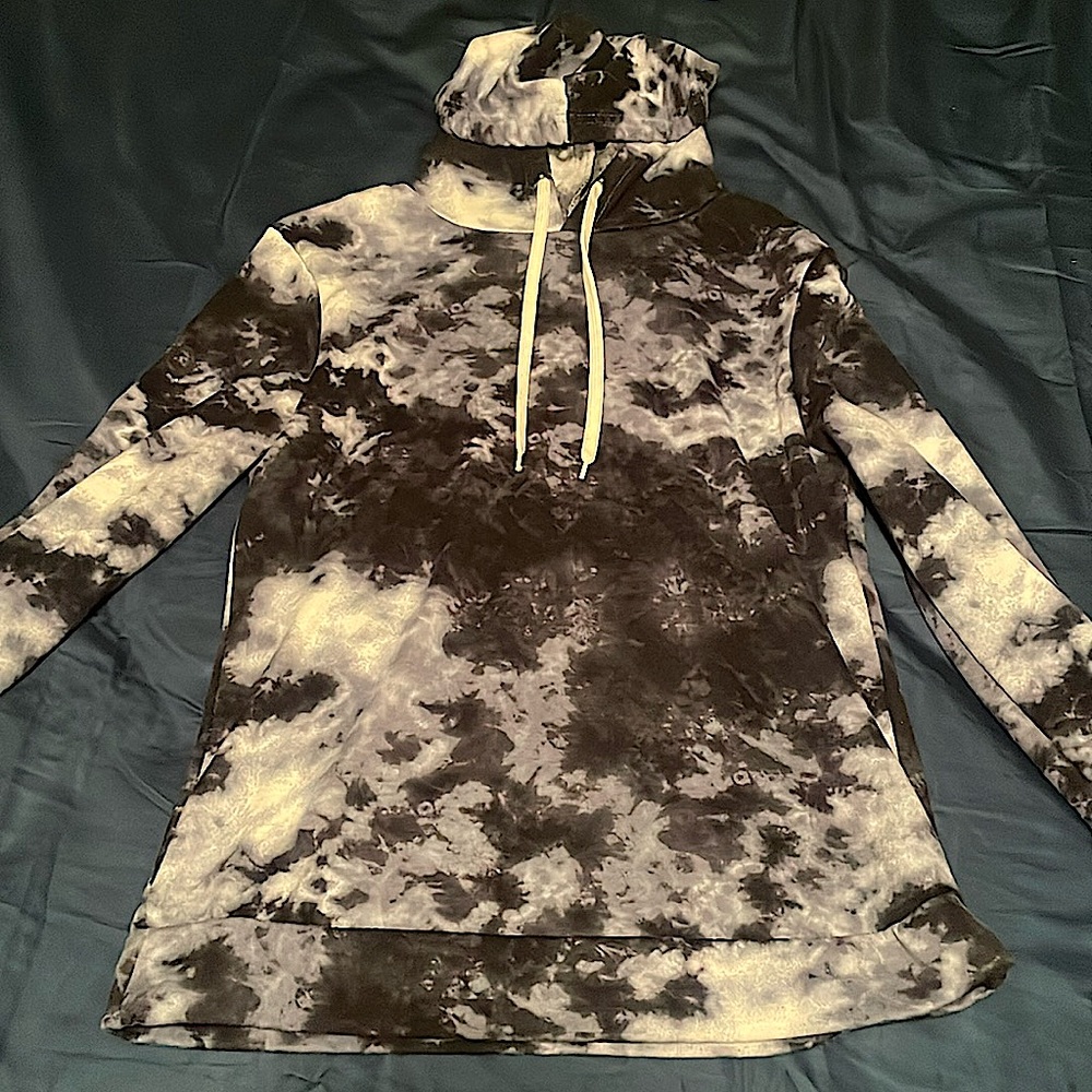 Size small kids, Blue grey and White hoodie.
